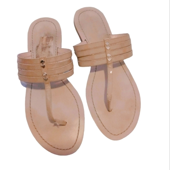 Kate Spade Sindy honey sandals Patent Leather T-Strap Thong‎ - Picture 1 of 4